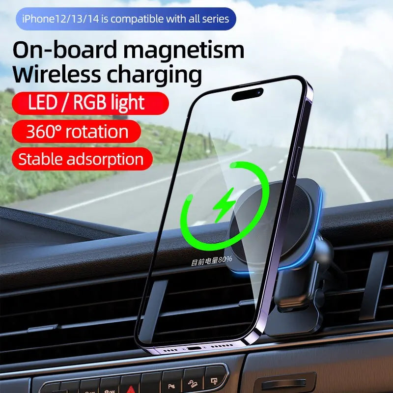 30W RGB Magnetic Car Charger