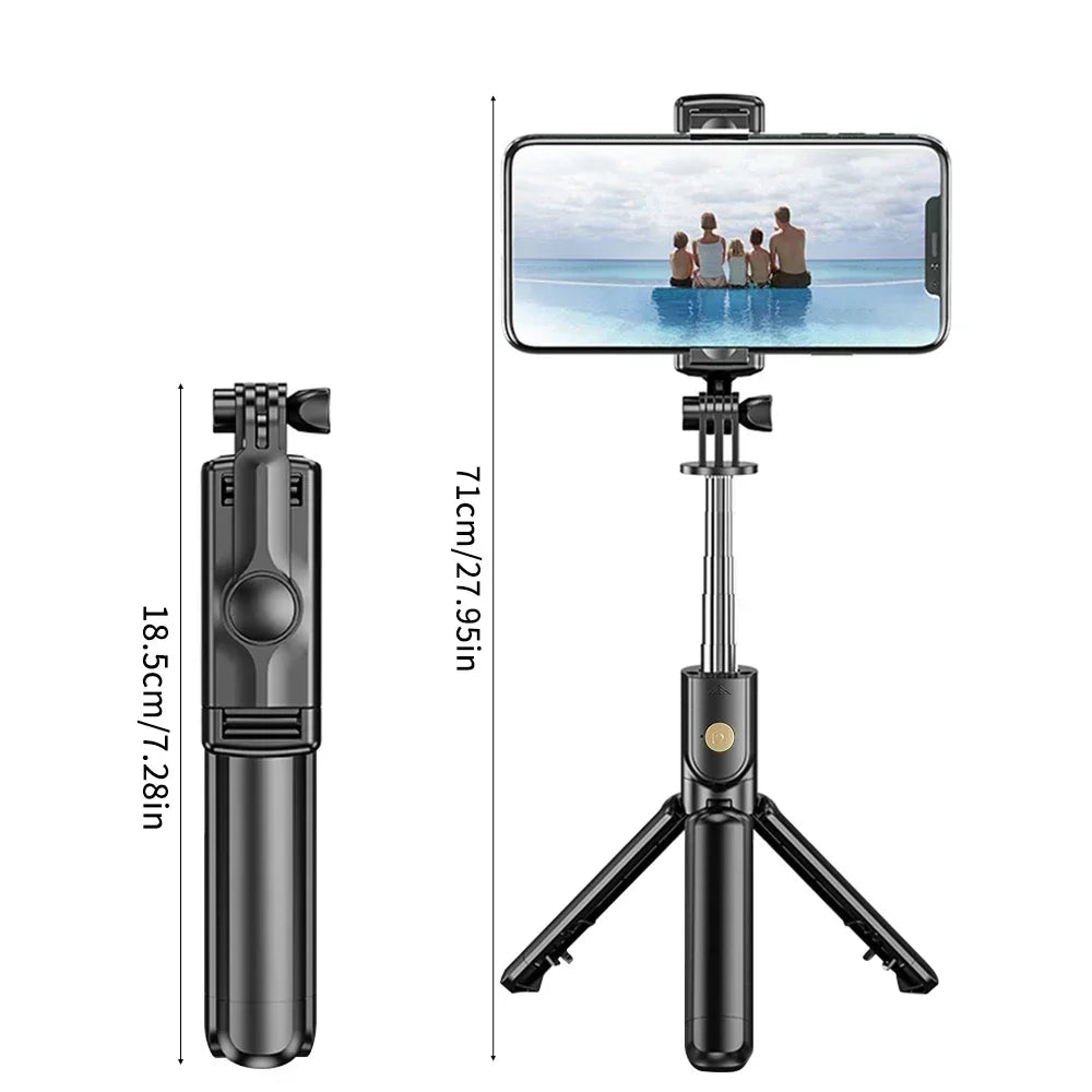 Selfie Stick Tripod with Light & Remote