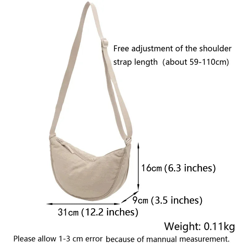 Large Capacity Nylon Crossbody Bag