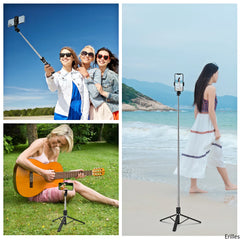 Bluetooth Selfie Stick Tripod with Light