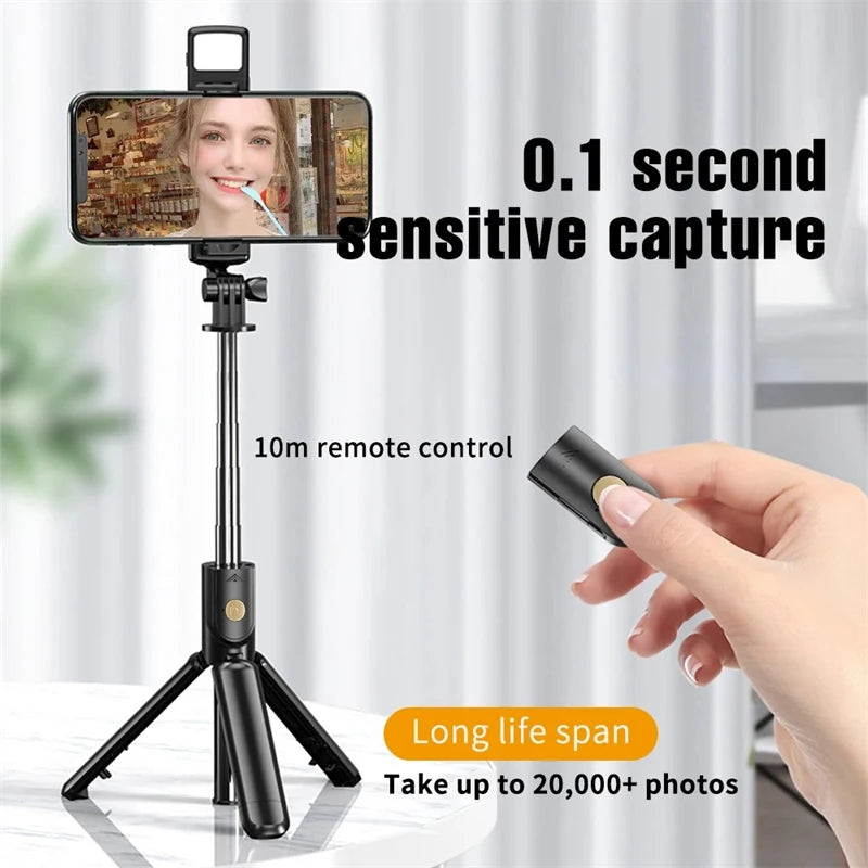 Extendable Selfie Stick Tripod with Remote