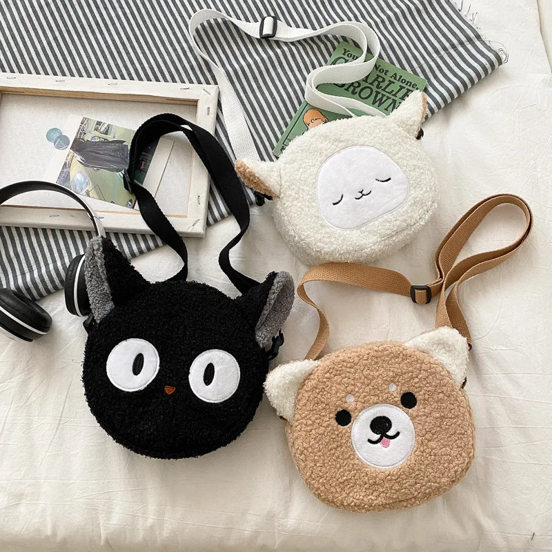 Kawaii Cartoon Plush Crossbody Bag