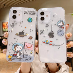 Snoopy Astronaut Transparent iPhone Case