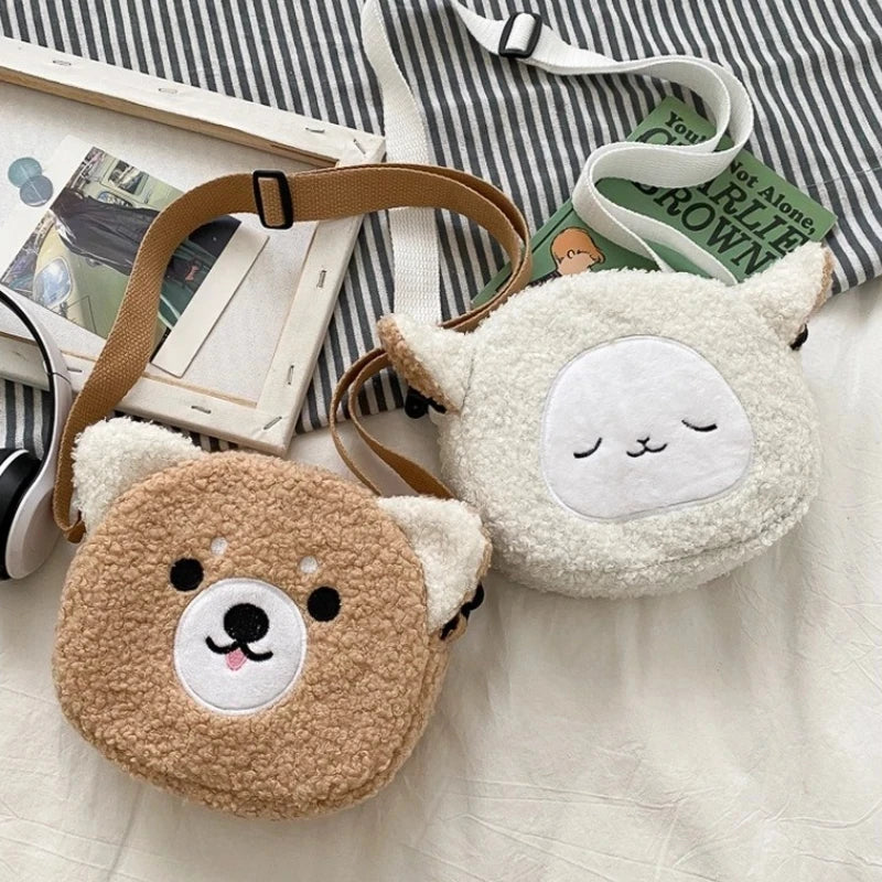 Kawaii Cartoon Plush Crossbody Bag