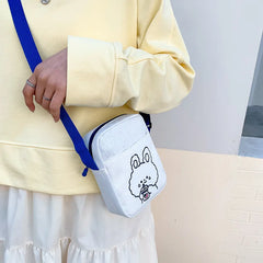 Cute Large-Capacity Canvas Crossbody Bag