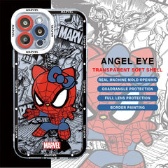 Cute Spider-Man Transparent iPhone Case