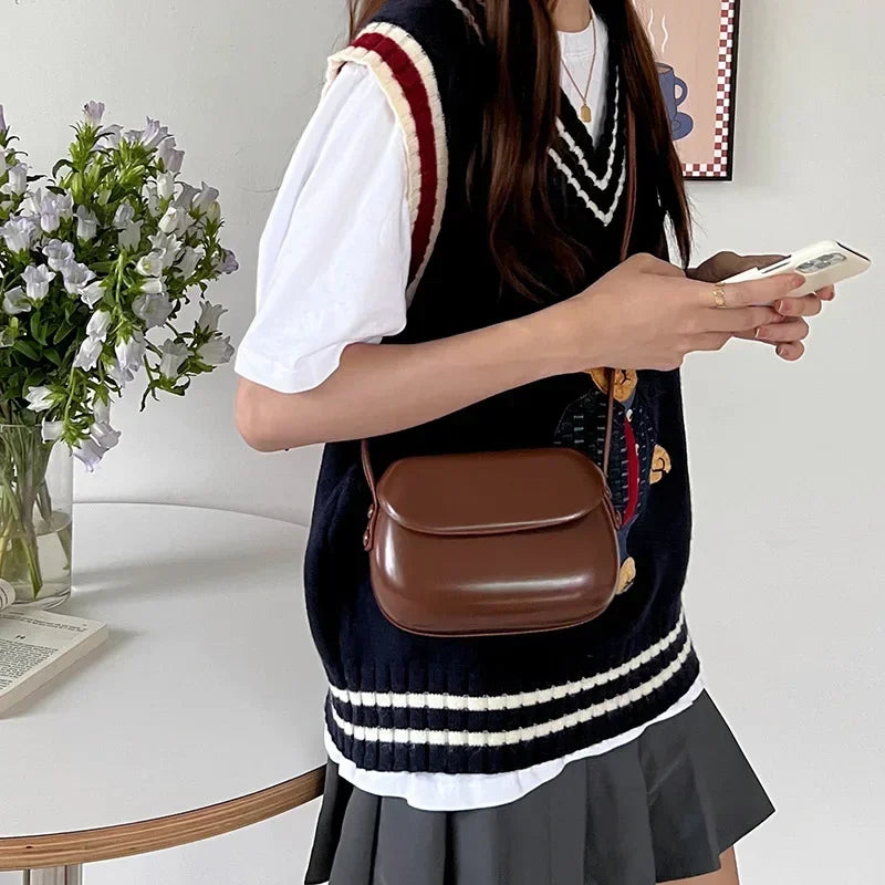 Mini PU Leather Crossbody Bag